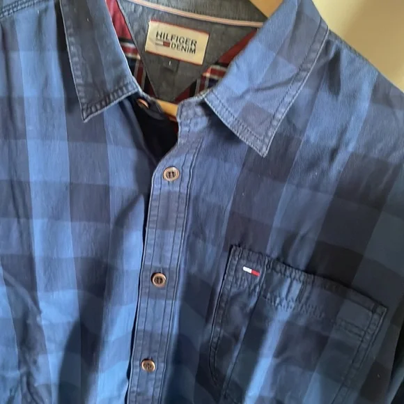 Tommy Hilfiger blue check casual shirt - Picture 10 of 15